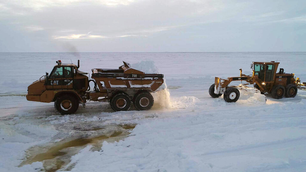 Fly in and fly out remote camp jobs in Nunavut for winter road construction and maintenance.